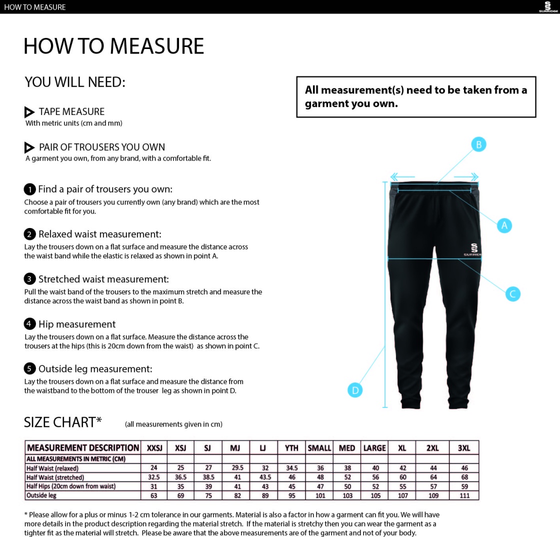 Nutbrook CC - Dual Skinny Pant - Size Guide