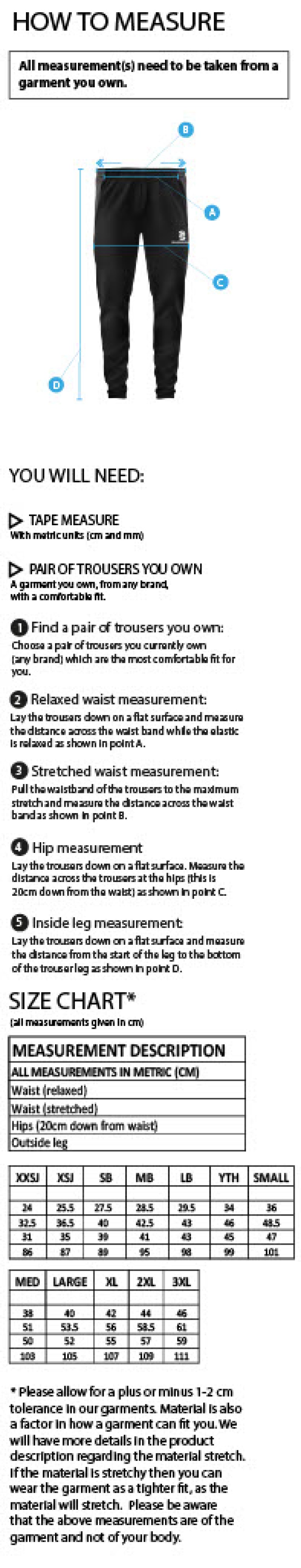 Nutbrook CC - Dual Skinny Pant - Size Guide
