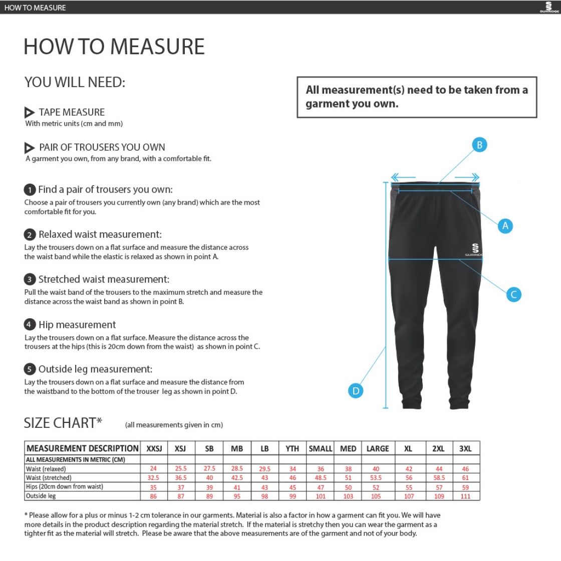 Nutbrook CC - Dual Skinny Pant - Size Guide
